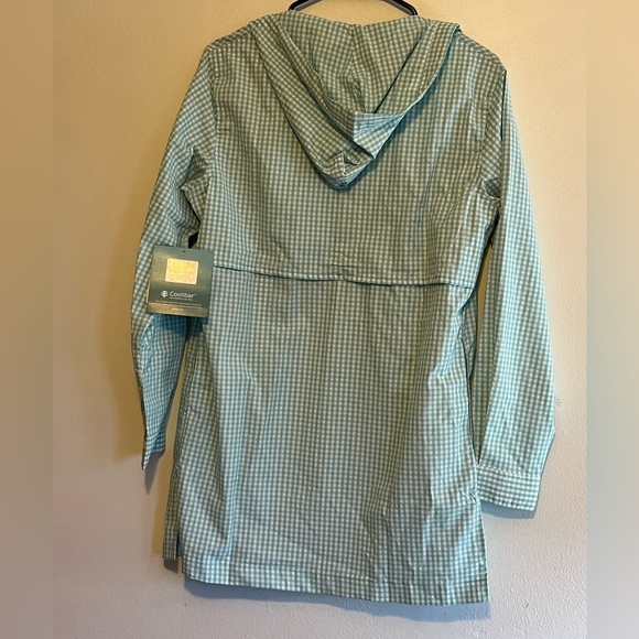 Coolibar Gingham Iztapa Beach Shirt SPF 50 - Picture 2 of 5